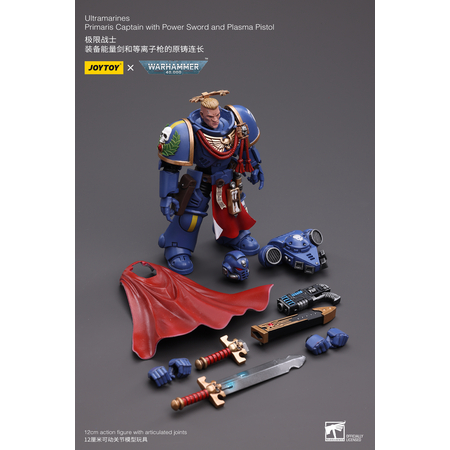 Warhammer 40K Ultramarines Capitaine Primaris avec Sabre de Puissance et Pistolet au Plasma Joy Toy JT6441