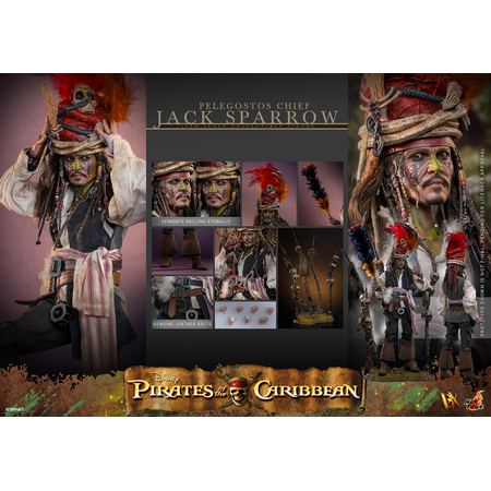 Pirates of the Caribbean: Dead Man’s Chest Pelegostos Chief Jack Sparrow 1:6 Scale Figure Hot Toys DX48 914584