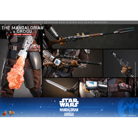 Star Wars The Mandalorian and Grogu (Deluxe Version) 1:6 Scale Figure Set Hot Toys MMS872 9152981