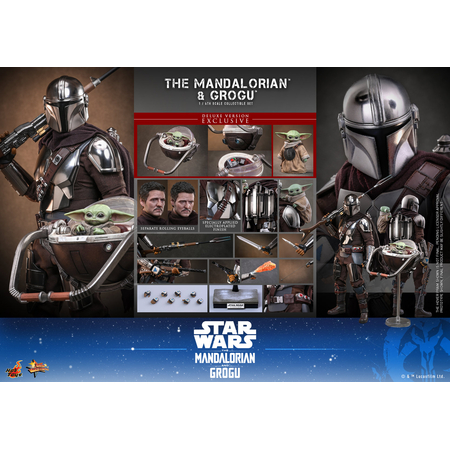 Star Wars The Mandalorian and Grogu (Deluxe Version) 1:6 Scale Figure Set Hot Toys MMS872 9152981