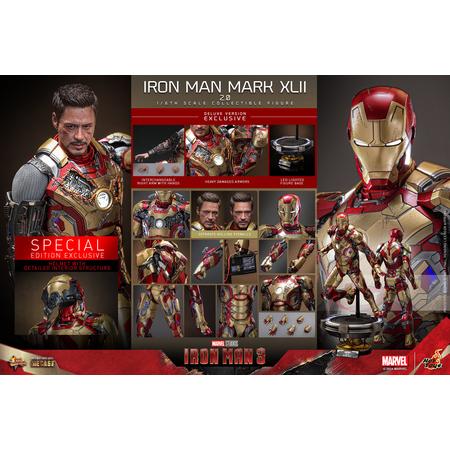 Marvel Iron Man 3 - Iron Man Mark XLII (Mark 42) 2_0 DELUXE VERSION SPECIAL EDITION 1:6 Scale Figure Hot Toys MMS759D66B 9136283