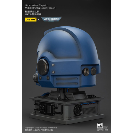 Warhammer 40K Ultramarines Captain MkX Helmet & Display Stand JoyToy JT03745