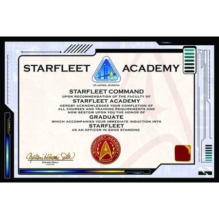 Star Trek Starfleet Certificate Wall Poster