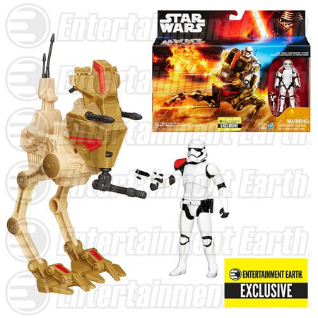 Star Wars The Force Awakens Desert Assault Walker with First Order Stormtrooper Officer - Entertainment Earth Exclusive Hasbro B4842