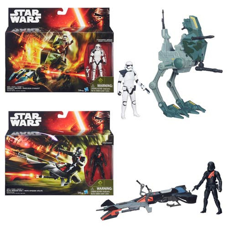 Star Wars The Force Awakens Class I Vehicles Série 1 - First Order Elite Speeder Bike avec Stormtrooper Hasbro B3716