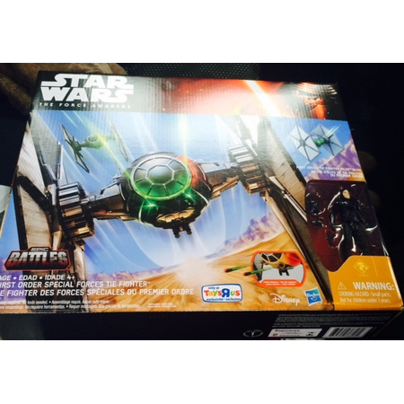 Star Wars The Force Awakens Class II Deluxe First Order Special Forces TIE Fighter Toys r Us Exlusive