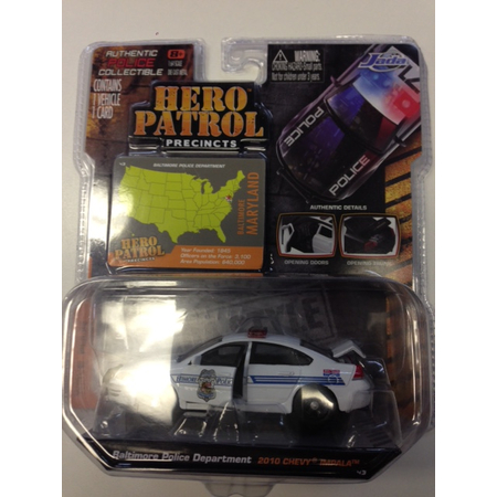 HERO Patrol Precincts Wave 4 Baltimore Police Department 2010 Chevy Impala 1:64 JADA 45 14016