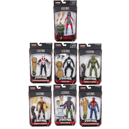 Marvel Legends Spider-Man Sandman BAF Series -  Set of 7 Figures