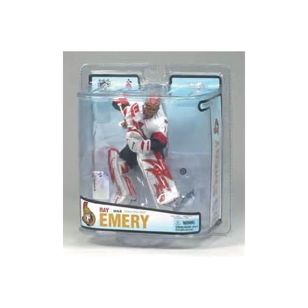 Ray Emery gardien de buts hockey Sénateurs d'Ottawa (CHANDAIL BLANC) Série 18 LNH figurine 7 po McFarlane