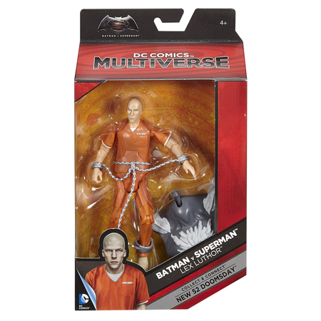 DC Multiverse Batman vs Superman Movie Master Lex Luthor (Prisonnier) - Figurine 6 pouces (Collect and Connect New 52 Doomsday) Mattel DNW70