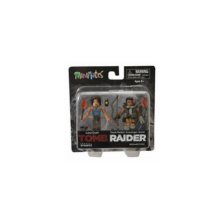 Tomb Raider Lara Croft et Scavenger Scout Minimates figurines Crystal Dynamics Square Enix