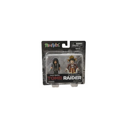 Tomb Raider Father Mathias et Sun Queen Himiko Minimates figurines Crystal Dynamics Square Enix Diamond Select