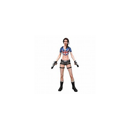 Tomb Raider Lara Croft Union jack shirt player select figurine 7 po NECA