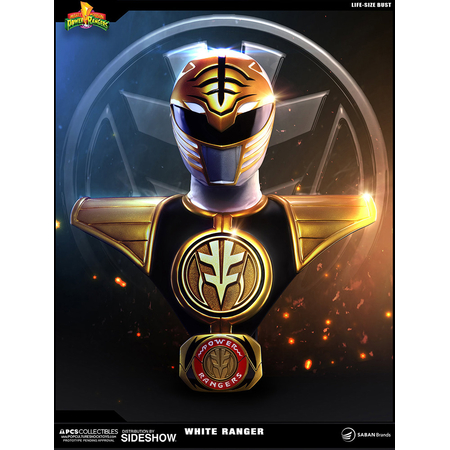 Power Rangers White Ranger Life-Size Bust Pop Culture Shock 902980