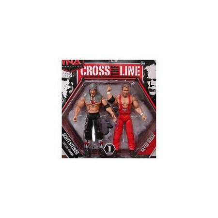 TNA Wrestling Cross the Line 2-pack Scott Steiner and Kevin Nash wrestling action figures 7-inch (2010) Jakks 15934