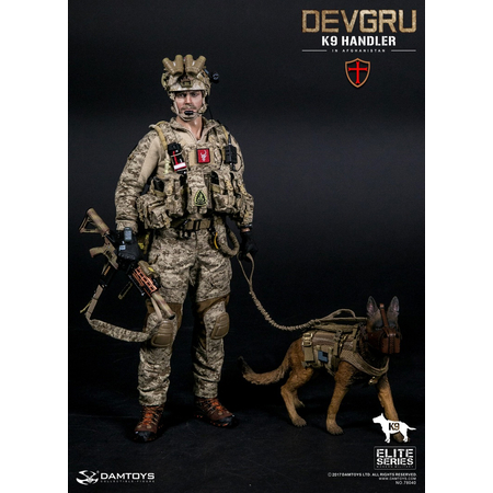 DEVGRU K9-handler in Afghanistan figurine avec chien échelle 1:6 Dam Toys 78040