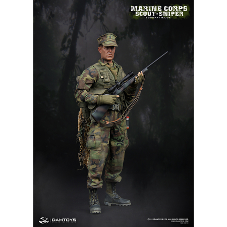 Marine Corps Scout Sniper Sergeant Major figurine échelle 1:6 Dam Toys 93018