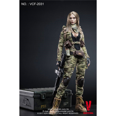 MC Femme Soldat Camouflage Villa figurine échelle 1:6 Very Cool VCF-2031