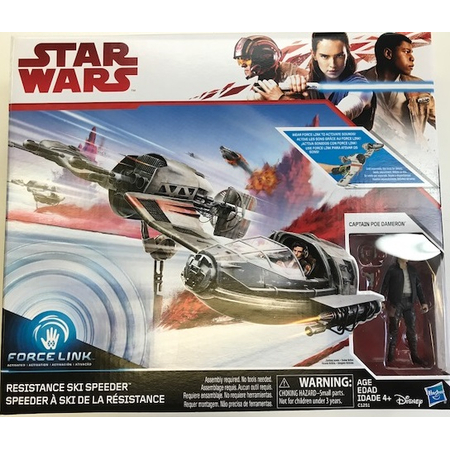 Star Wars The Last Jedi Resistance Ski Speeder with Captain Poe Dameron Hasbro C1251