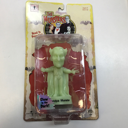 The Munsters Little Big Heads Glow in the Dark Grandpa Munster Sideshow Toy 25032