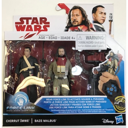 Star Wars The Last Jedi - Chirrut Imwe & Baze Malbus Ensemble de 2 Figurines 3,75 pouces Hasbro