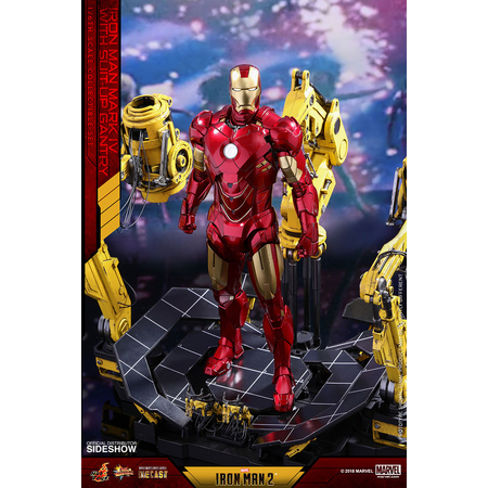 Iron Man 2 Iron Man Mark IV with Suit-Up Gantry DIECAST Movie Masterpiece Series Collectible Set Hot Toys 903100