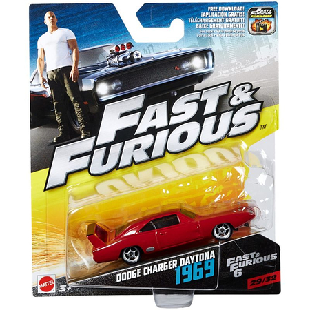 Fast and Furious Dodge Charger 1969 (Fast & Furious 6) 29/32 �chelle 1:55 Mattel (2016) FCN86