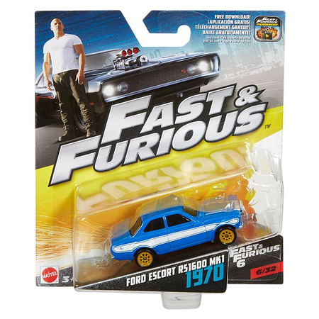 Fast and Furious Ford Escort RS1600 MKI 1970 (Fast & Furious 6) 1/32 �chelle 1:55 Mattel (2016) FCF41