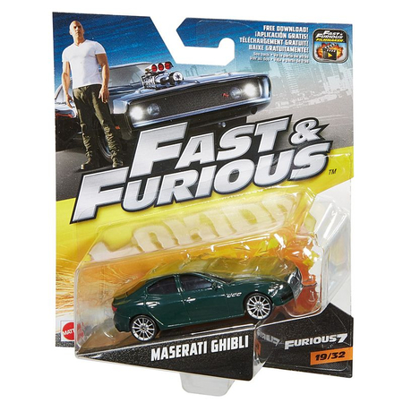 Fast and Furious Maserati Ghibli (Furious 7) 19/32 �chelle 1:55 Mattel (2016) FCF54