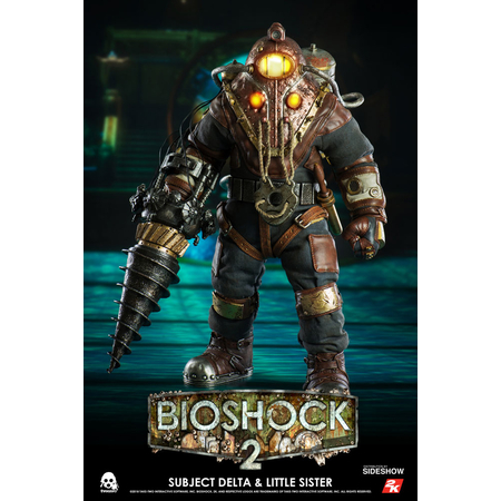 Bioshock 2 Subject Delta and Little Sister figurines �chelles 1:6 Threezero 903370