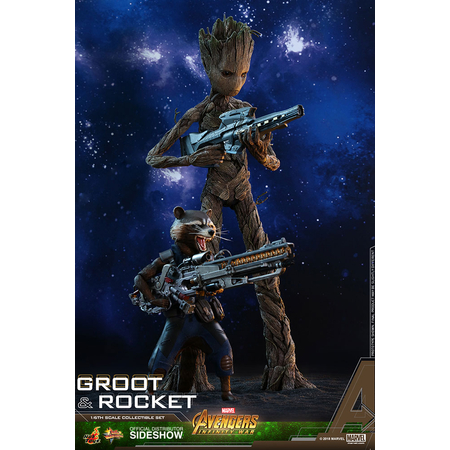 Avengers: Infinity War Groot et Rocket S�rie Movie Masterpiece figurines �chelle 1:6 Hot Toys 903423