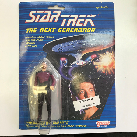 Star Trek The Next Generation TNG Commandant William Riker version avec barbe (version non autorisée) Galoob