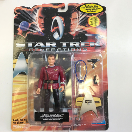 Star Trek Generations Admiral Jmes T Kirk Ancien capitaine de l'Entreprise d'origine figurine Playmates