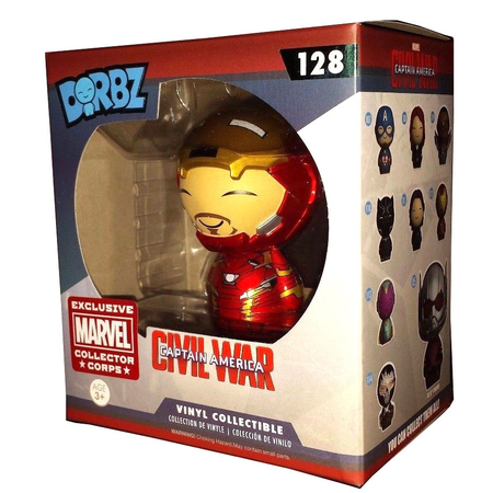 Dorbz 128 Captain America Civil War Exlusif Marvel Collector Corps Iron Man Funko
