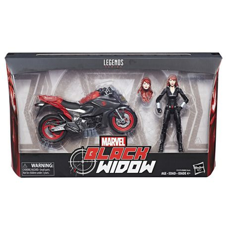 Marvel Legends Black Widow avec Motocyclette Figurine échelle 6 pouces Hasbro E1375