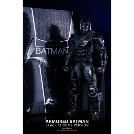 Batman VS Superman Armored Batman �dition Chrome Noir figurine �chelle 1:6 Hot Toys MMS356