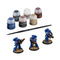 Warhammer 40,000 space marines infernus marines starter kit 6 pots of paint, a brush and 3 figurines