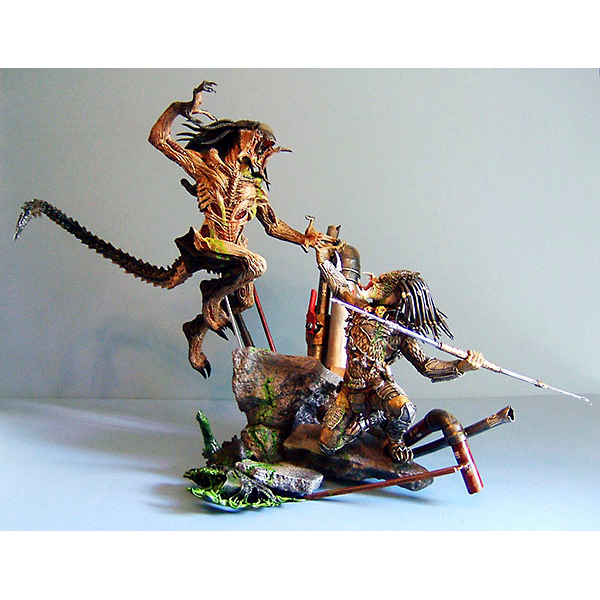 Aliens VS Predator requiem diorama Predalien VS Predator Hot Toys DMS02 20002