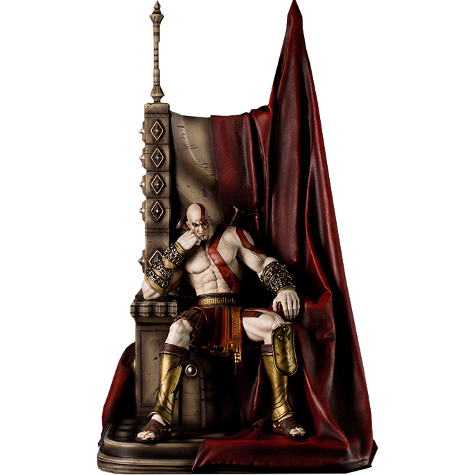 God of War Kratos on Throne Statue by Gaming Heads 902401