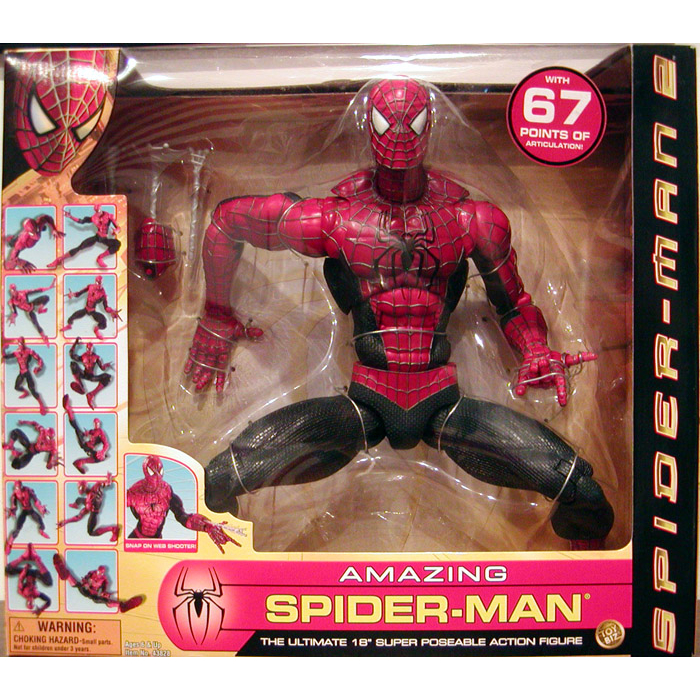 Amazing Spider Man 18 inch poseable figure 2004 ToyBiz 43828