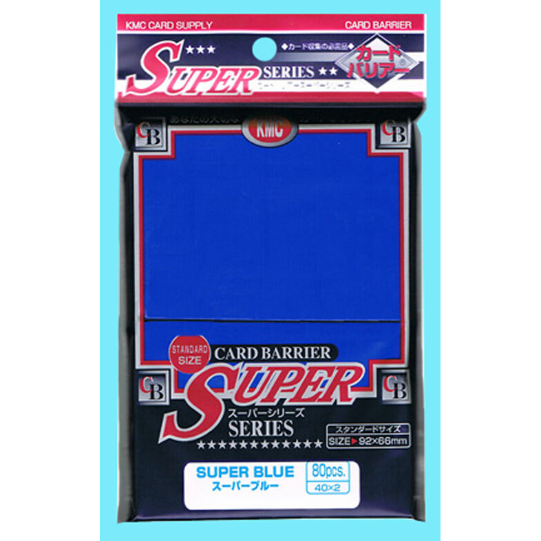 KMC Barrier Super Card Sleeves (80 pieces) Blue 92 X 66mm